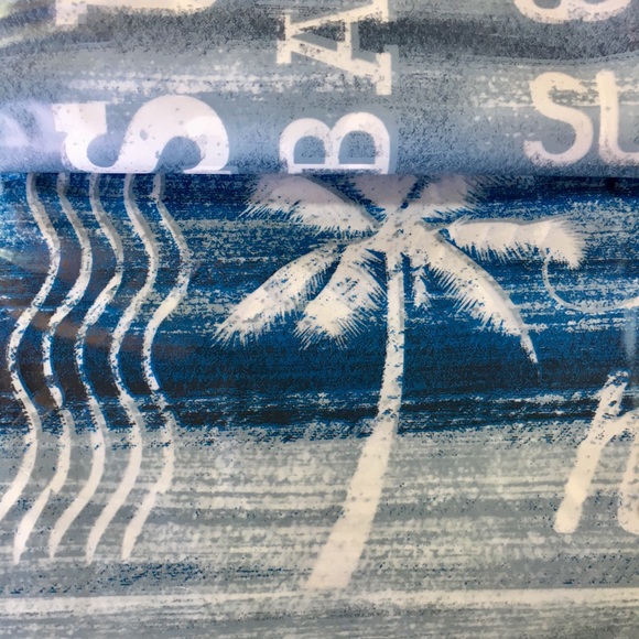 Ocean Rules Peva Shower Curtain Ombré Blue Beach - Picture 4 of 16